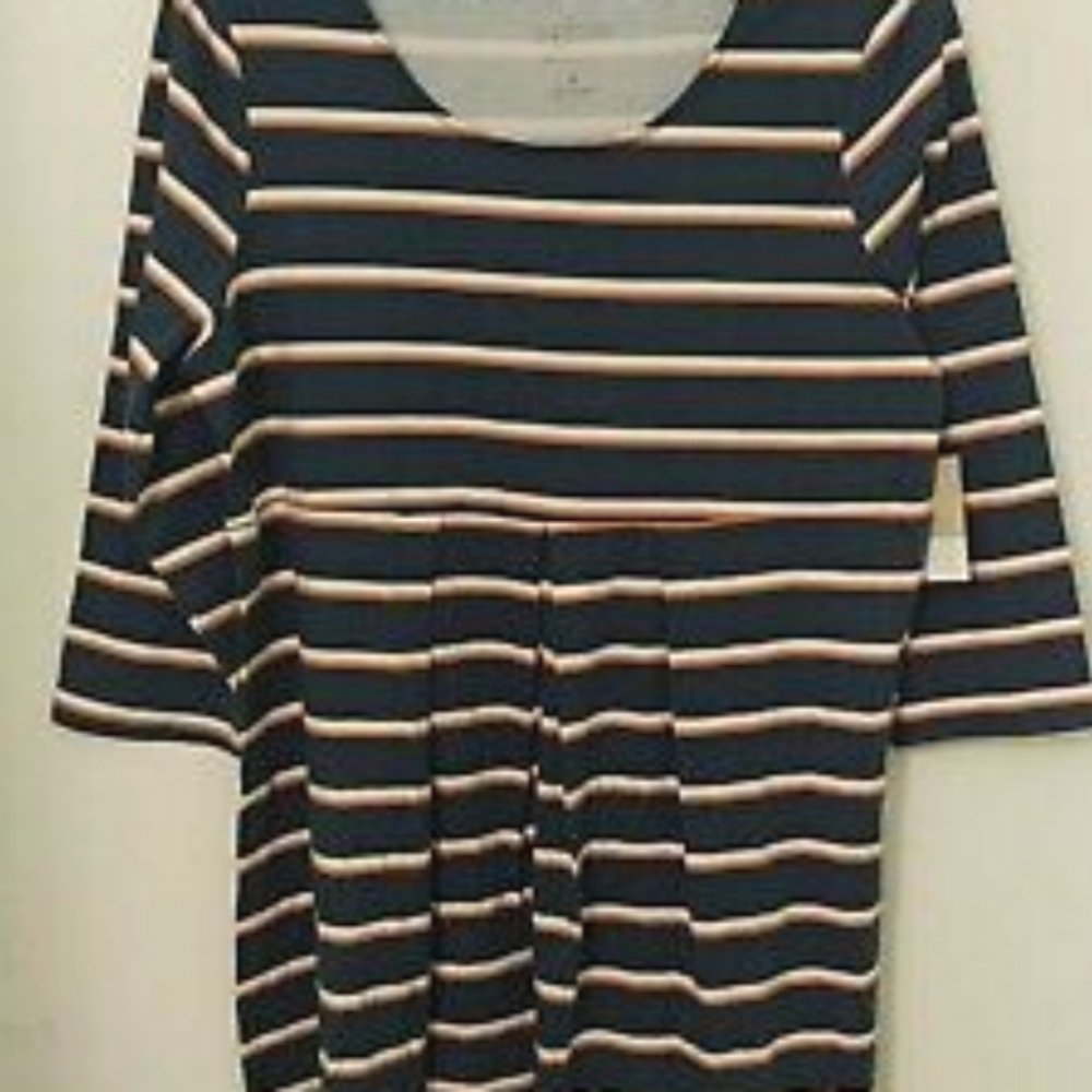 a:glow Maternity Stripped TShirt DRESS Sz M 3/4